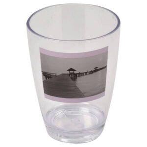 6177635 White EVIDECO Tropical Collection Dolomite Bath Tumbler