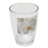 Clear Acrylic Printed Bathroom Tumbler Purity Orchid