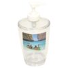 Paradise Clear Acrylic Printed Bathroom Soap and Lotion Dispenser
