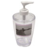 Seaside Clear Acrylic Printed Bathroom Soap and Lotion Dispenser