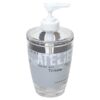 Atelier Loft Clear Acrylic Printed Bathroom Soap and Lotion Dispenser