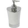 Bathroom Soap and Lotion Dispenser -Chrome Parts- White