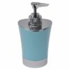 Bathroom Soap and Lotion Dispenser -Chrome Parts- Aqua Blue
