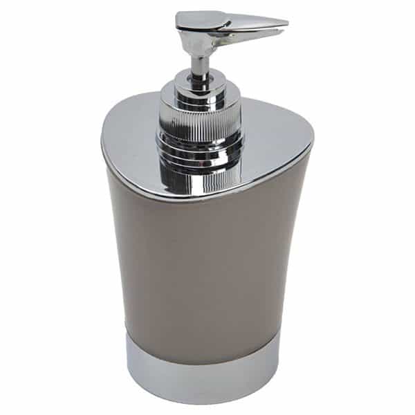 Bathroom Soap and Lotion Dispenser -Chrome Parts- Taupe