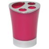 Bathroom Toothbrush and Toothpaste Holder -Chrome Parts- Pink