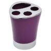 Bathroom Toothbrush and Toothpaste Holder -Chrome Parts -Purple