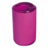 Bathroom Toothbrush and Toothpaste Holder Soft Touch DESIGN with Clear Open Top Pink Fuchsia