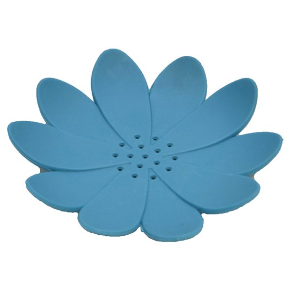 Bathroom Soap Dish Cup WATER LILY Solid Blue