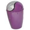 Round Bathroom Floor Trash Can Waste Bin 4.5-liters/1.2-gal - Purple