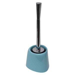 Bathroom Free Standing Toilet Bowl Brush with Holder Aqua Blue