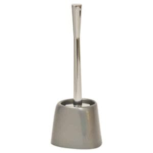 Bathroom Free Standing Toilet Bowl Brush with Holder Grey