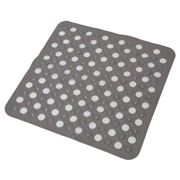 Evideco Non Skid Square Shower Mat With Holes 20 X20 Solid And