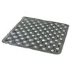 Non Skid Square Bathroom Shower Mat with Holes 20"x20" Gray