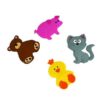 Baby Non Slippery Bathtub Treads Animals Multicolored, Set of 4