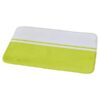 Printed Microfiber Mat Bathroom Rug Two-colored 29.5"L x 17"W / 45x75 cm White/lime green