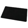 Microfiber Non Skid Bath Mat Rug Rectangular 29.5"L x 17"W Black