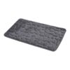 3D Cobble Stone Shaped Memory Foam Bath Mat Microfiber Non Slip Dark Grey