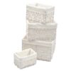 Paper Rope Storage Utilities Baskets Totes Set of 4 White