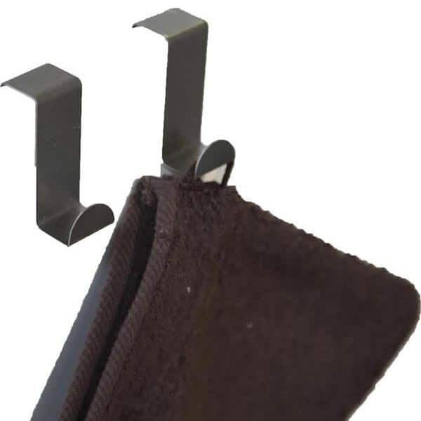 Evideco Brushed Stainless Steel Over Cabinet Door Hooks Up To 3 4 Brushed Stainless Steel Over Cabinet Door Hooks Up To 3 4 Set