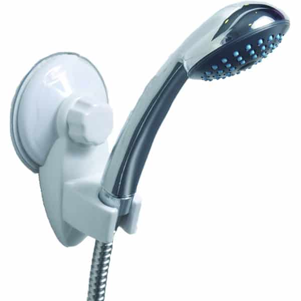 Evideco Bathroom Hand Held Suction Shower Head Bracket Suction Mounted White