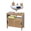 Freestanding Non Pedestal Under Sink Vanity Cabinet Bath Storage Wood, Mahe