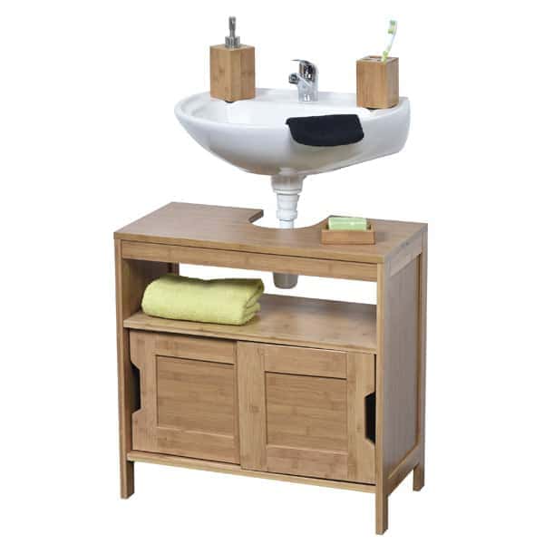 Evideco Freestanding Non Pedestal Under Sink Vanity Cabinet Bath Storage Wood Mahe