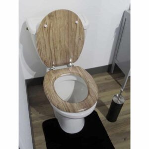 Oval Tendance Designed Toilet seat Evideco 4103157 Elongated Zinc Hinges Pale Pink 17.5 