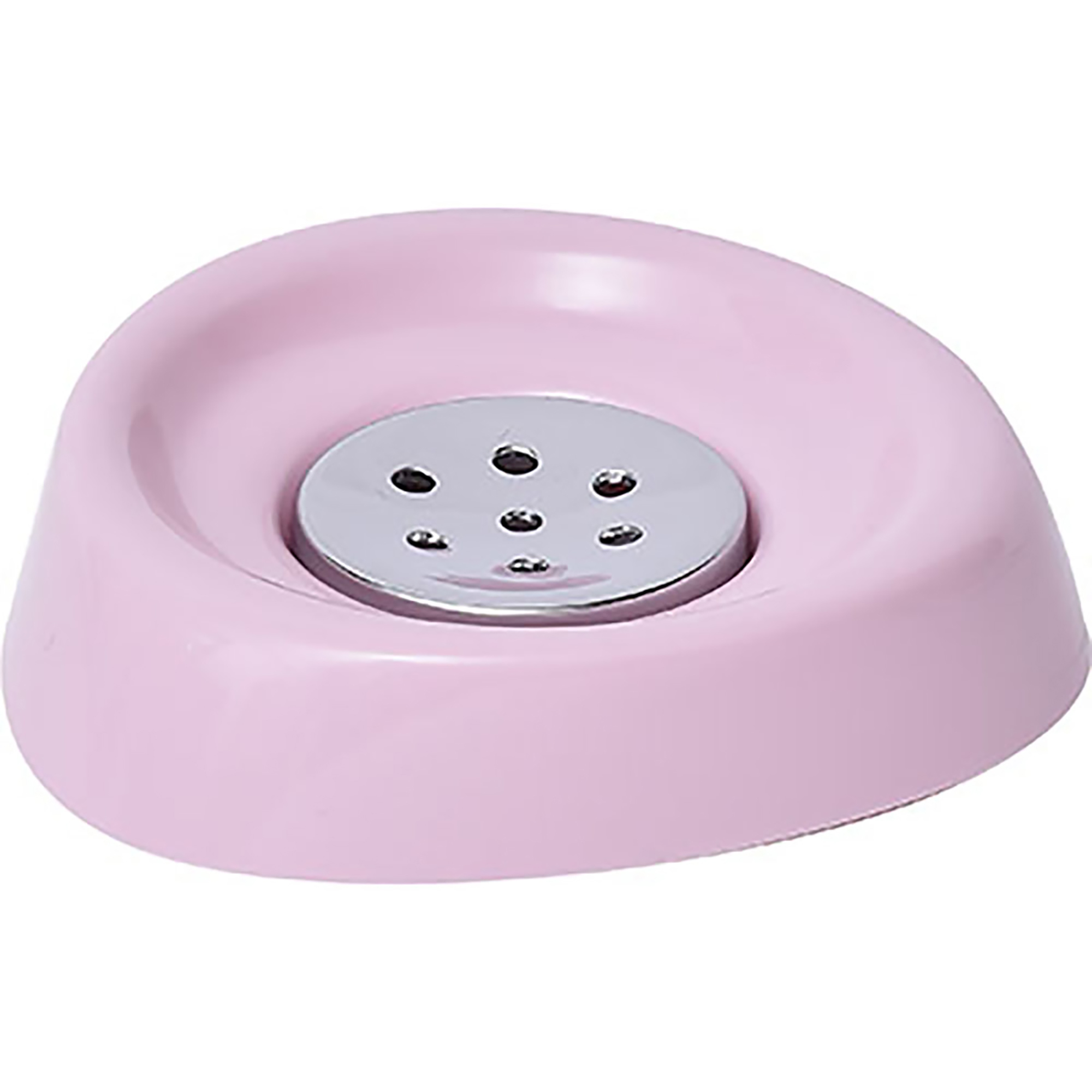 Bath Soap Dish Cup -Chrome Parts- Light Pink