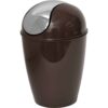 Brown Round Floor Trash Can