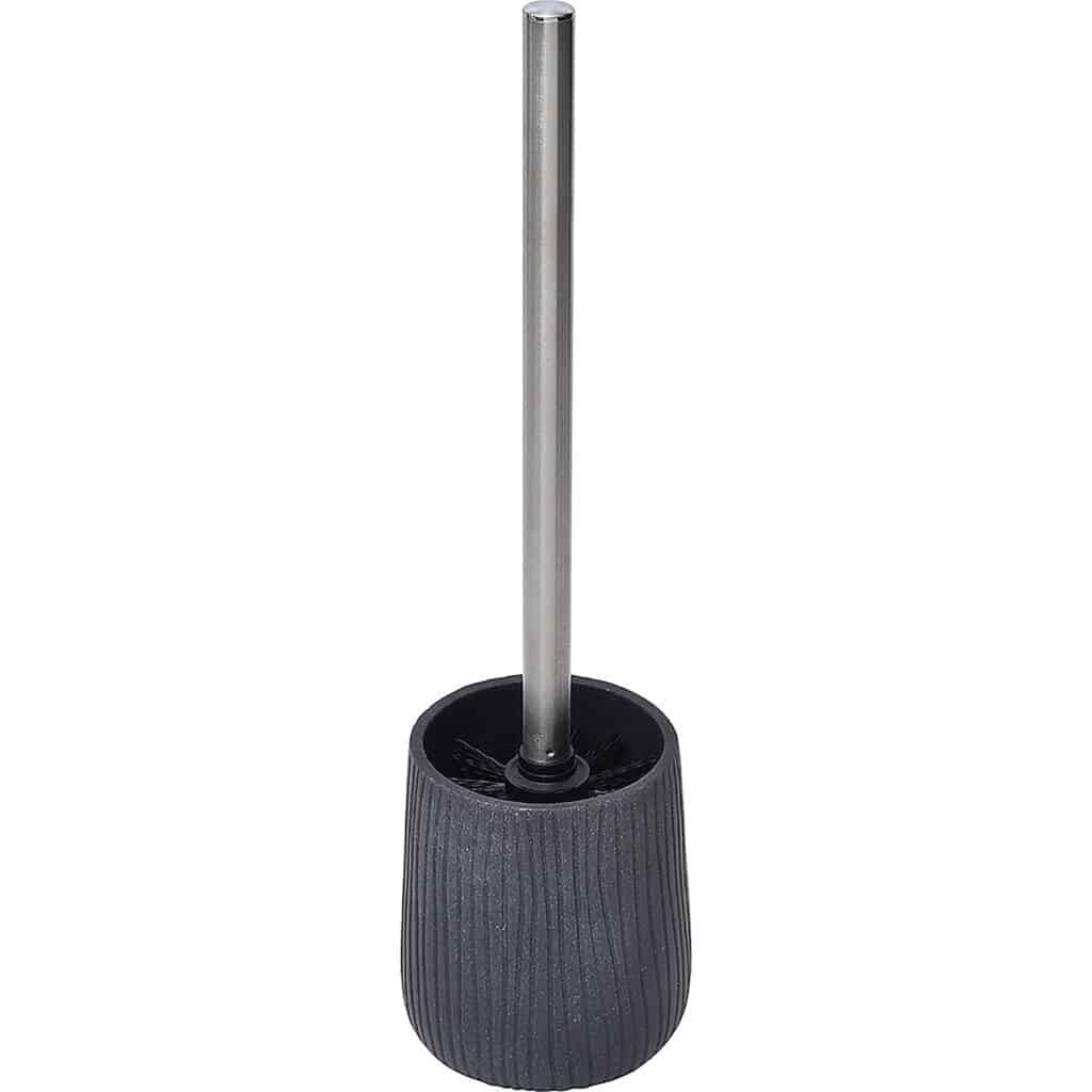 Bath Toilet Bowl Brush Holder with Folding Lid Stainless Steel