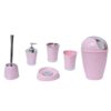 Round Bathroom Floor Trash Can Waste Bin 4.5-liters/1.2-gal - Light Pink