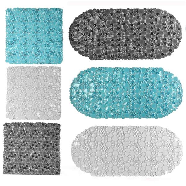 Evideco Non Skid Bathroom Shower Bubbles Bath Mat 20 X 20 Inch