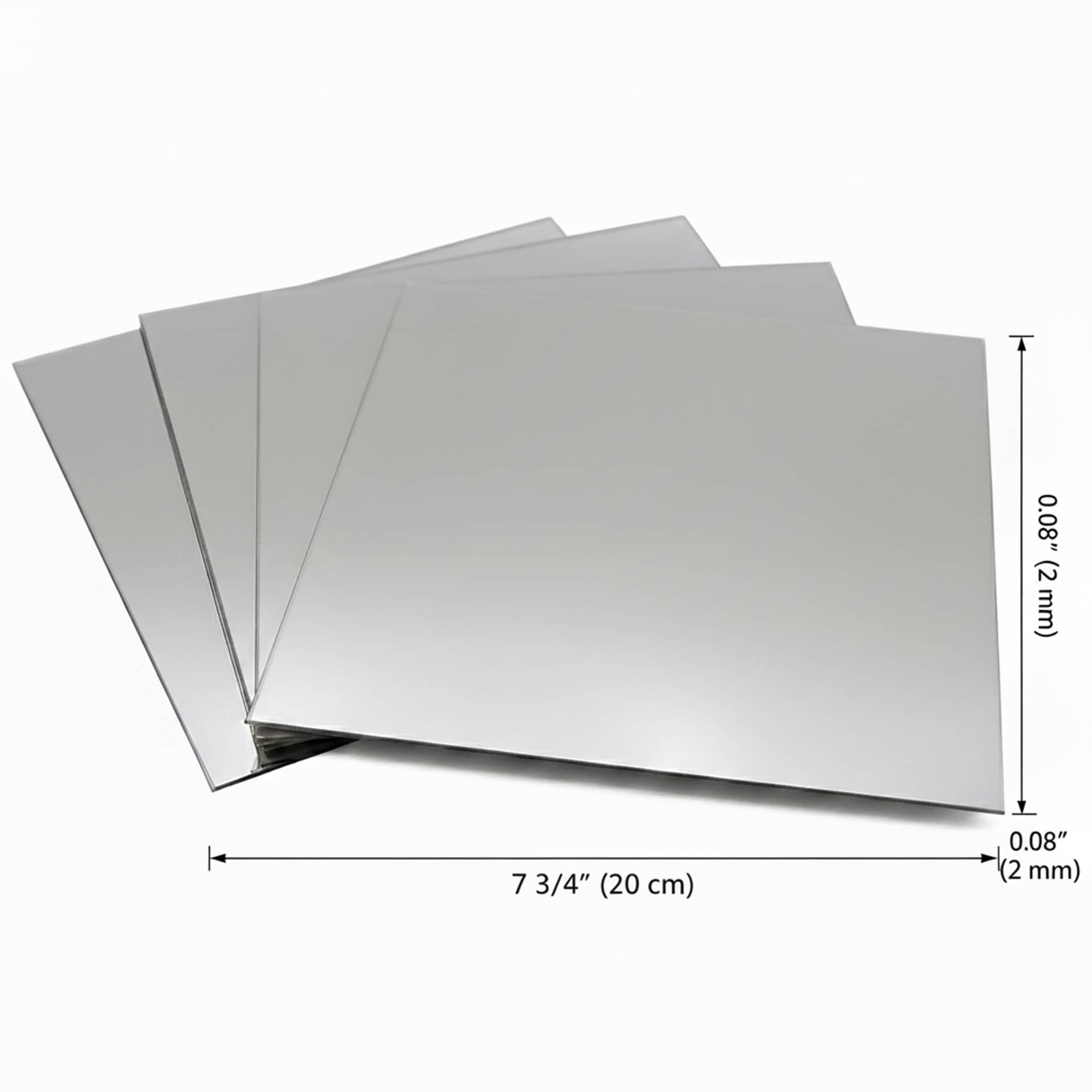 Small Decorative Wall Self Adhesive Shaped Mirrors - Set of 4