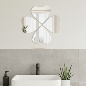 Small Decorative Wall Self Adhesive Shaped Mirrors - Set of 4