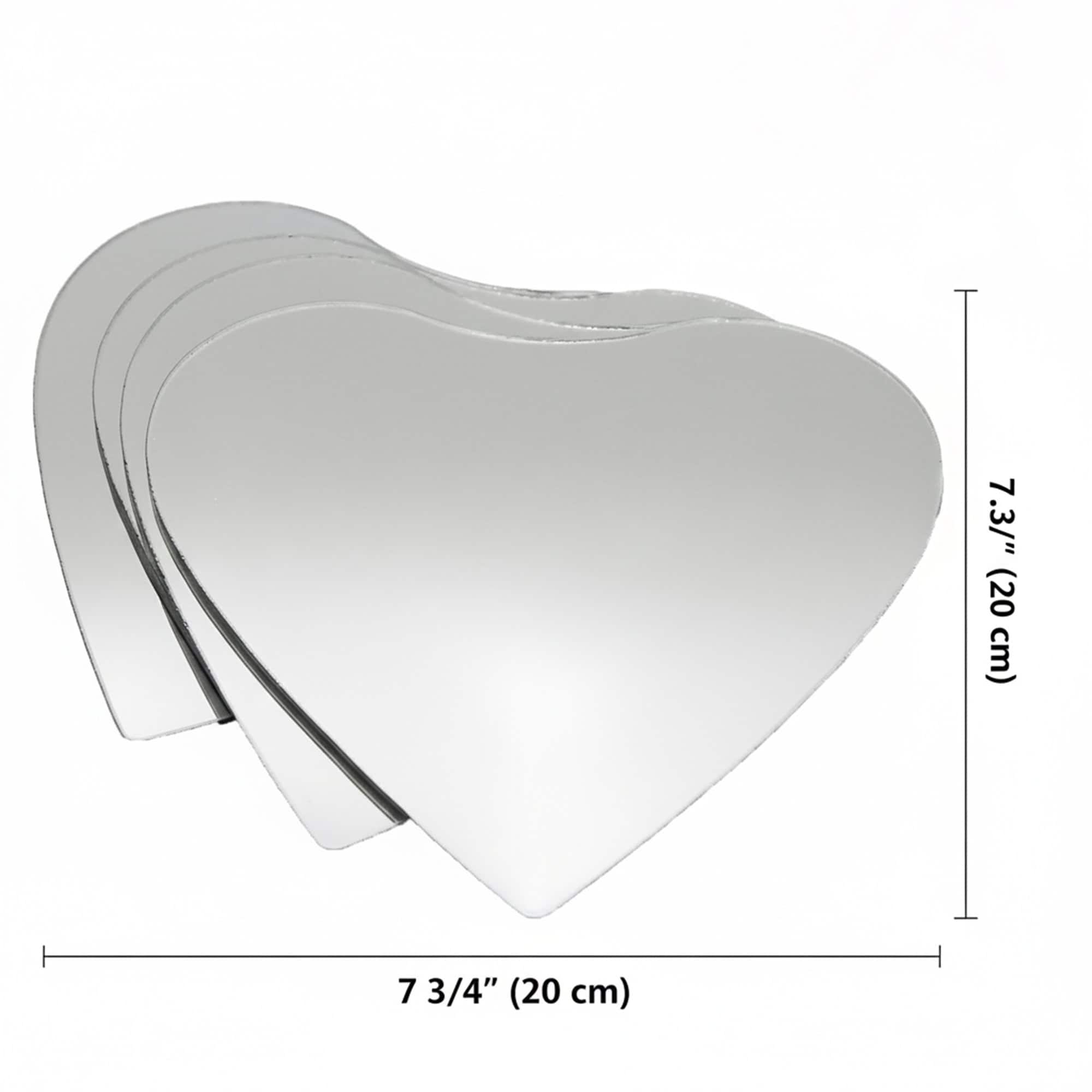 Small Decorative Wall Self Adhesive Shaped Mirrors - Set of 4