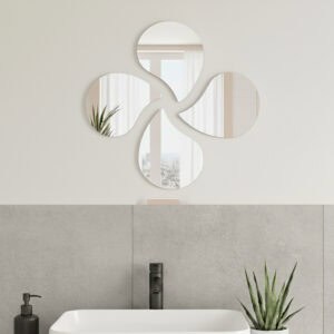 Small Decorative Wall Self Adhesive Shaped Mirrors - Set of 4