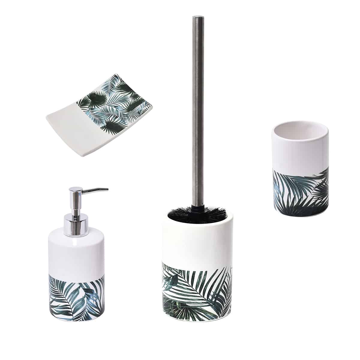 Tropical Collection Bath Accessory Set 4Pieces