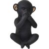 Wise Monkey Speak-No Evil Model - Resin - Black Gold