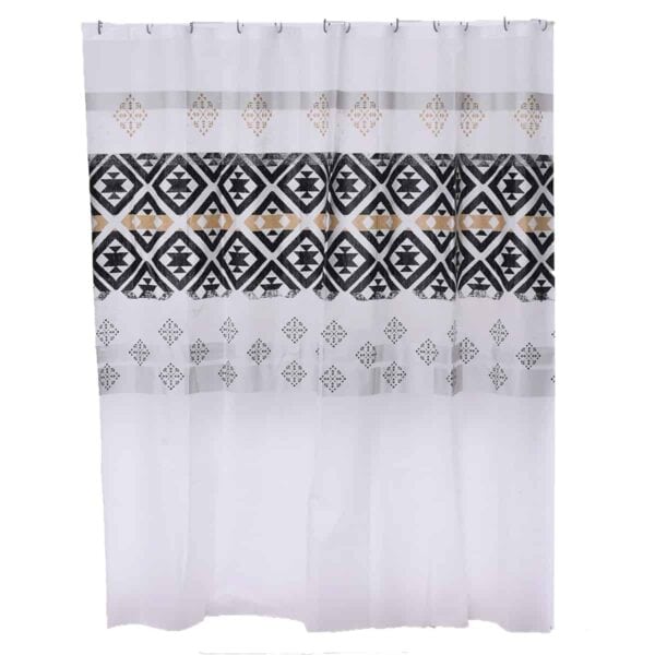 Kenya Collection Printed Peva Liner Shower Curtain Plastic 71x72