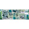 Tropical Collection Printed Peva Liner Shower Curtain Plastic 71x73