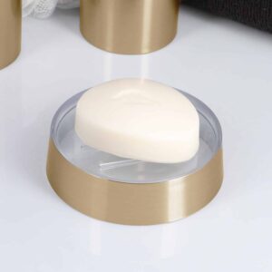 brushed gold soap dish cup