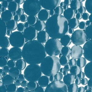 Peacock blue pebbles bubbles bathtub mat texture close-up