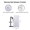 White Stall Size Shower Curtain 8 Rings