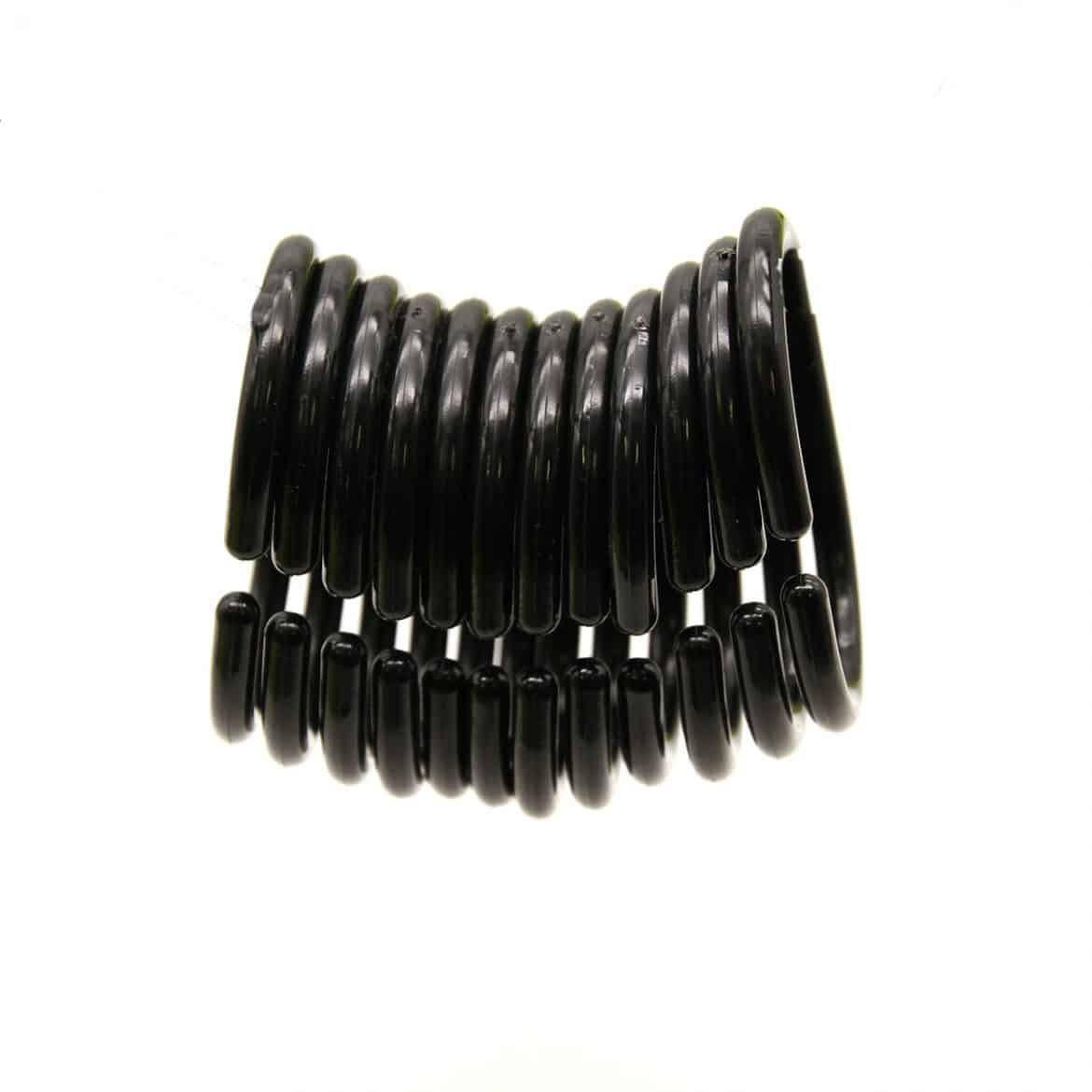 Shower Curtain Rings Plastic Hooks Solid And Clear Color Set of 12