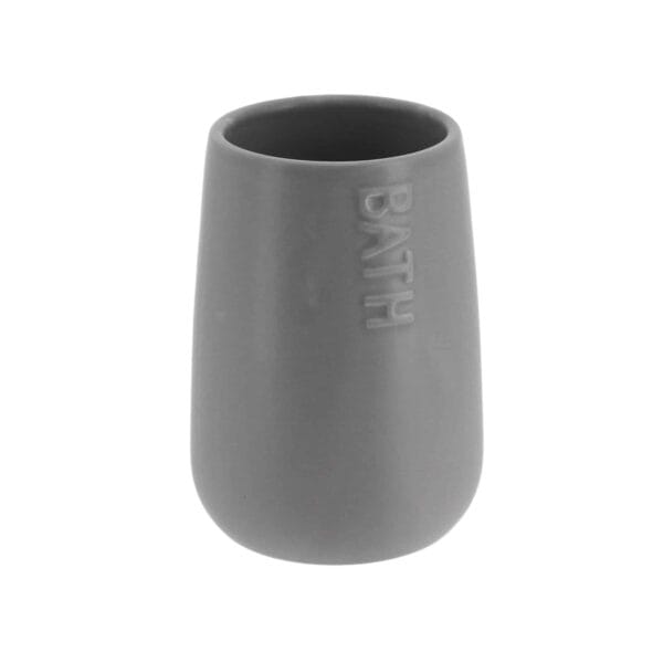 Bath D Collection Water Round Tumbler-Toothbrush Holder Dolomite Gray