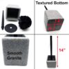 Granite Collection Polyresin Square Toilet Bowl Brush and Holder Gray