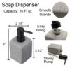 hand soap dispenser square grey