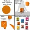 Luxury Scented Colored Toilet Paper 6 Jumbo Rolls 3-Ply-180 Sheets
