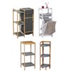 Tilt-Out Laundry Linen Hamper 55 Liters Combo Cabinet Noumea Bamboo Gray