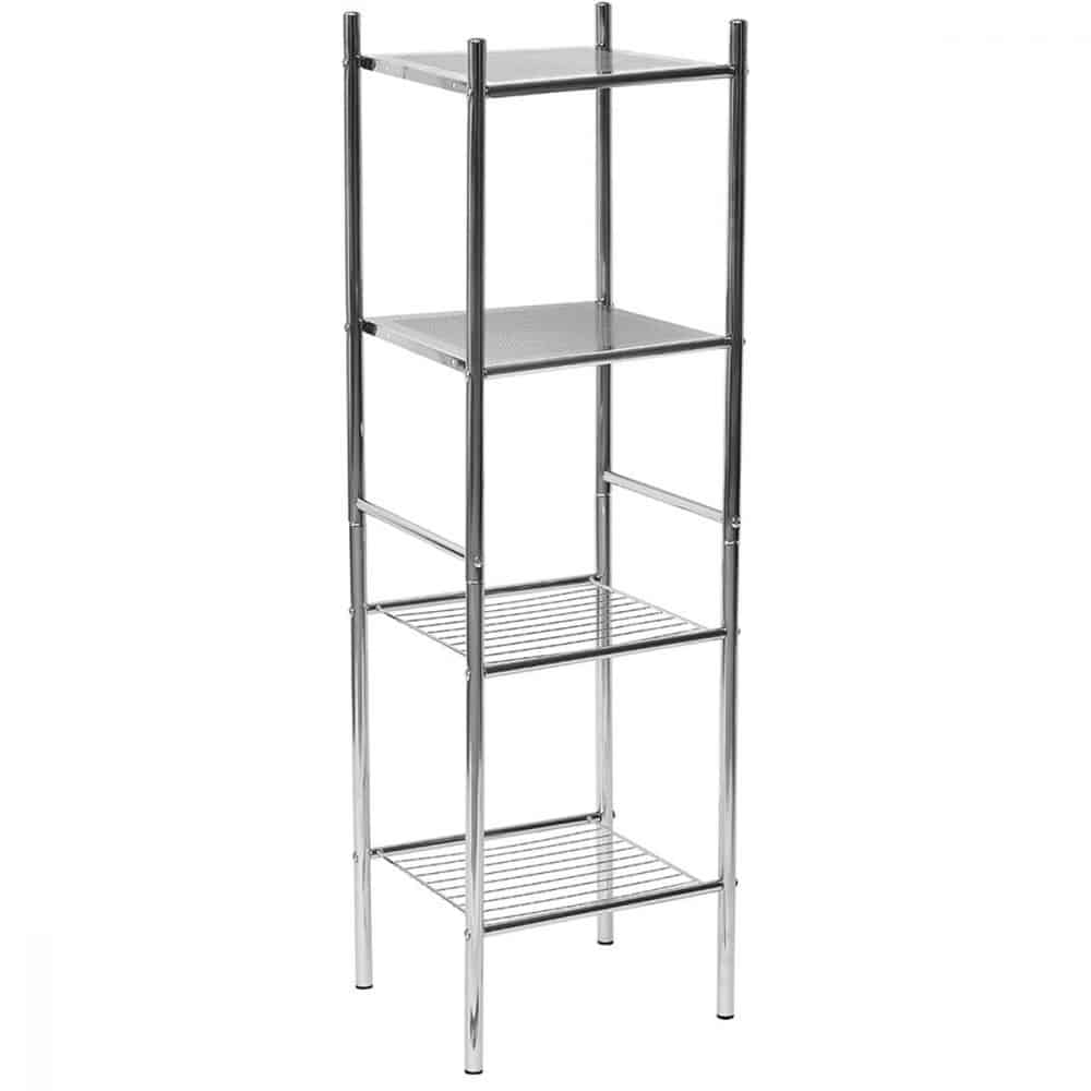 4Tier Bathroom Shelving Unit Storage Rack Tower Shelf Organization